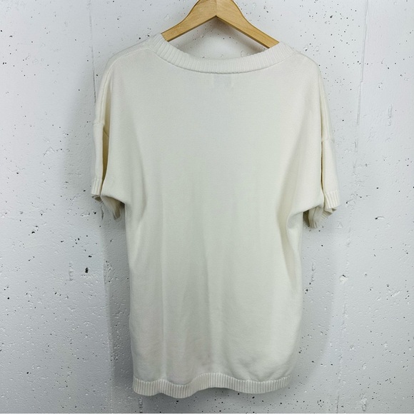 SABO Women’s size Small White Short Sleeve Knit Mini Dress - Picture 8 of 12